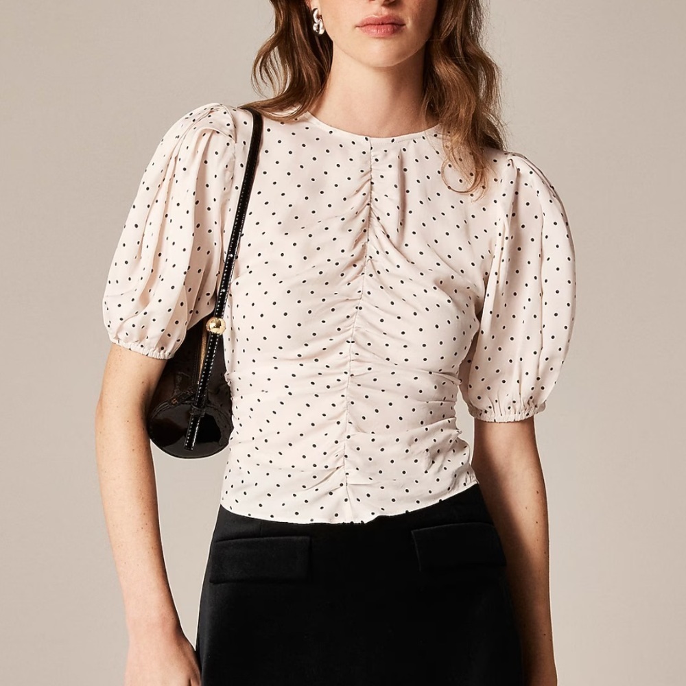 J crew Veranda shirt in dot print